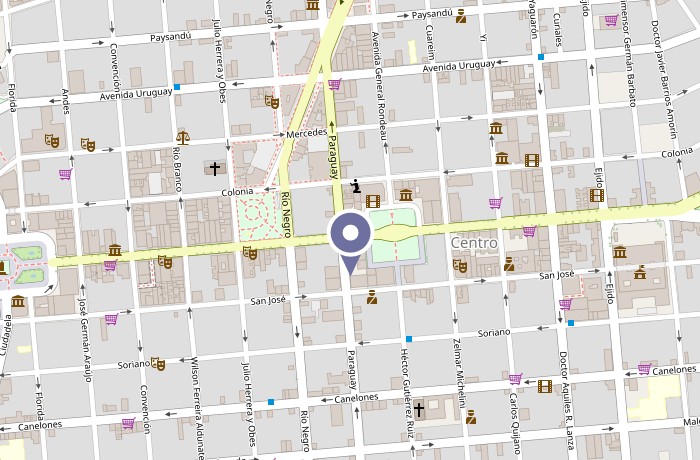 Mapa de la ubicación de FLEXUP en Julio Herrera y Obes 1342, Montevideo